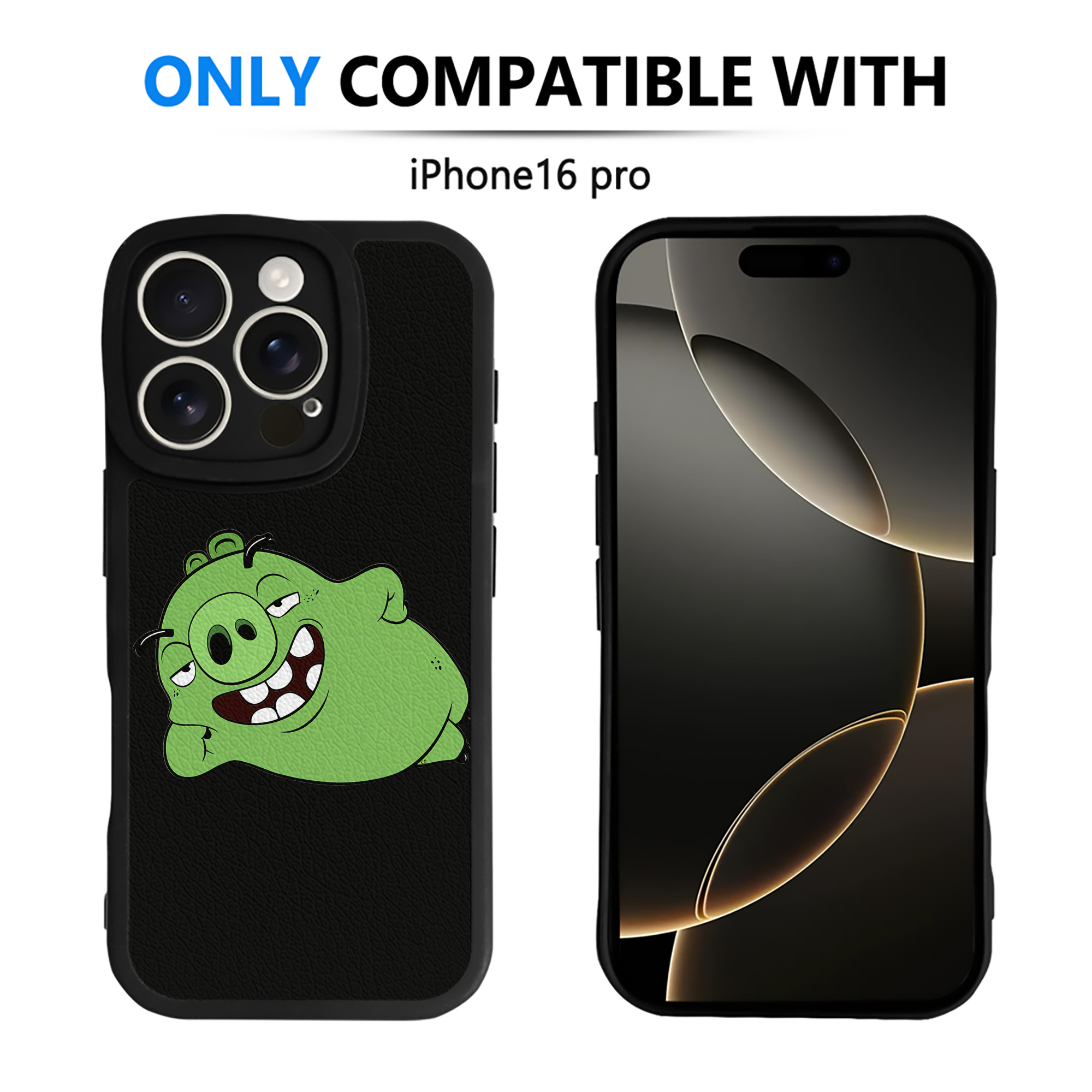 （画像用） Angry Birds アングリーバード 【iPhone 16シリーズ対応】シリコンスマホケース（レザー調） 材質：シリコン
